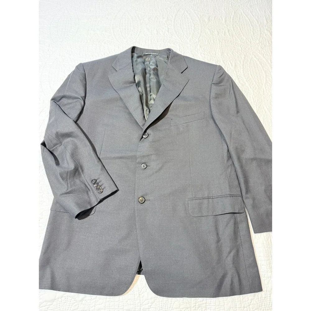 Ermenegildo Zegna Gray Suit‎ Jacket Blazer Menswear Made in Switzerland 44